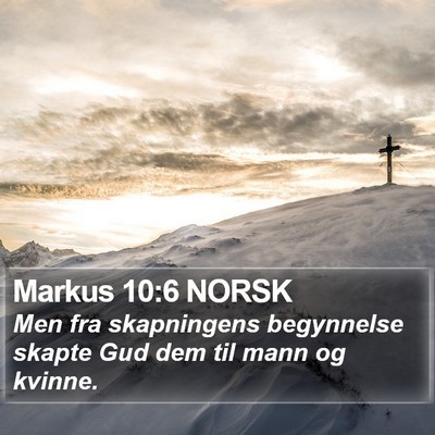Markus 10:6 NORSK Bible Verse Image