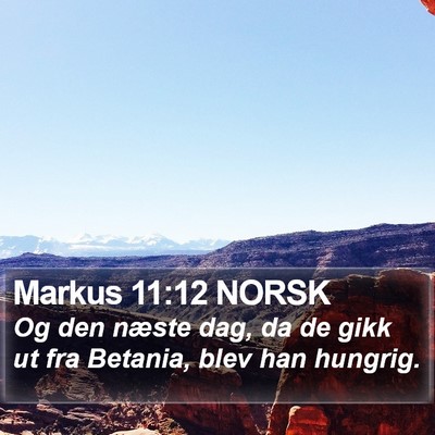 Markus 11:12 NORSK Bible Verse Image