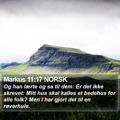 Markus 11:17 NORSK Bible Verse Image