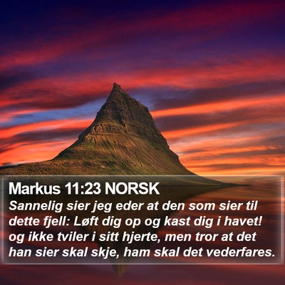 Markus 11:23 NORSK Bible Verse Image