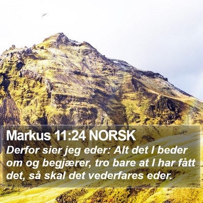 Markus 11:24 NORSK Bible Verse Image