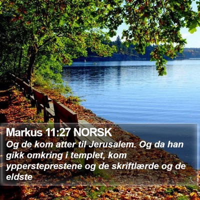 Markus 11:27 NORSK Bible Verse Image