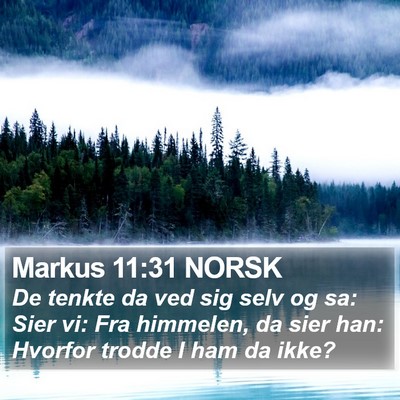Markus 11:31 NORSK Bible Verse Image