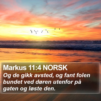 Markus 11:4 NORSK Bible Verse Image