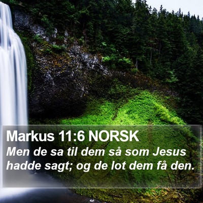 Markus 11:6 NORSK Bible Verse Image