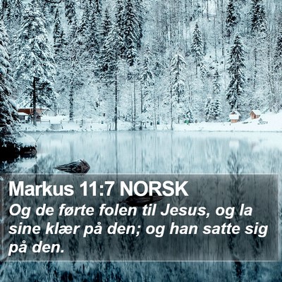 Markus 11:7 NORSK Bible Verse Image
