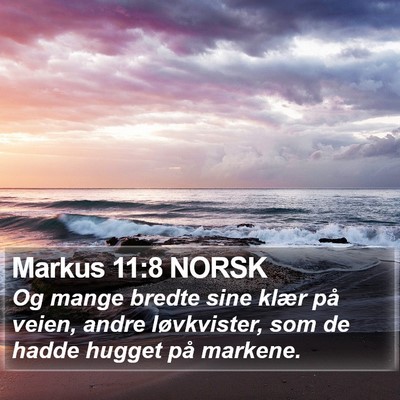 Markus 11:8 NORSK Bible Verse Image