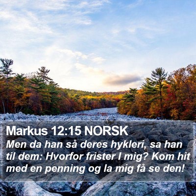 Markus 12:15 NORSK Bible Verse Image