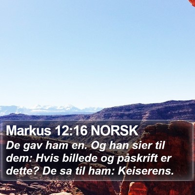 Markus 12:16 NORSK Bible Verse Image