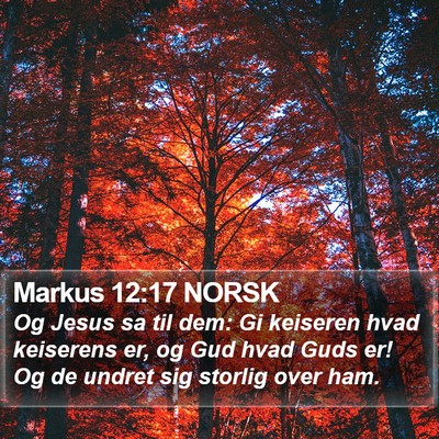 Markus 12:17 NORSK Bible Verse Image