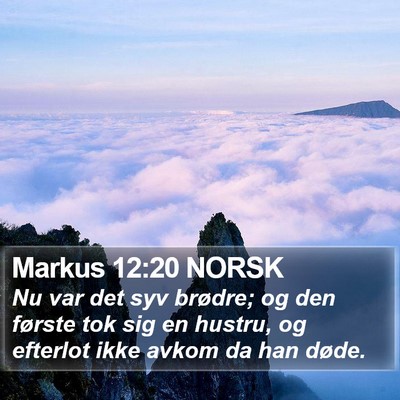 Markus 12:20 NORSK Bible Verse Image