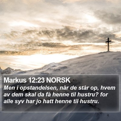 Markus 12:23 NORSK Bible Verse Image