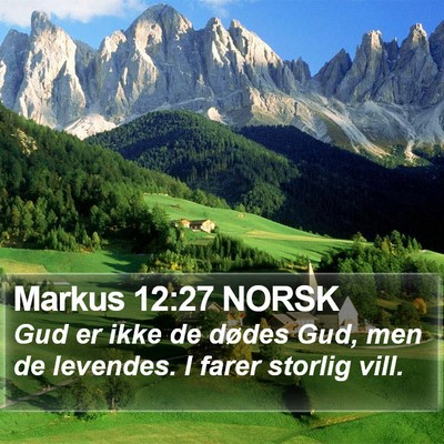 Markus 12:27 NORSK Bible Verse Image