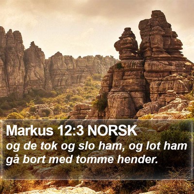 Markus 12:3 NORSK Bible Verse Image