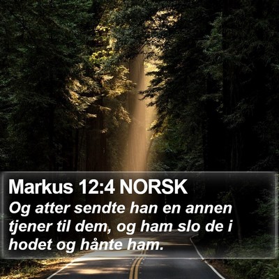 Markus 12:4 NORSK Bible Verse Image