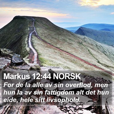 Markus 12:44 NORSK Bible Verse Image
