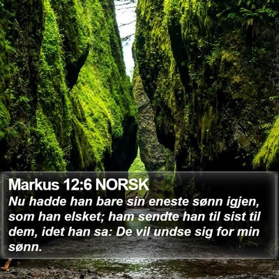 Markus 12:6 NORSK Bible Verse Image