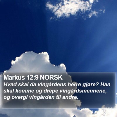 Markus 12:9 NORSK Bible Verse Image