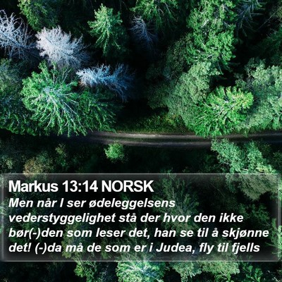 Markus 13:14 NORSK Bible Verse Image