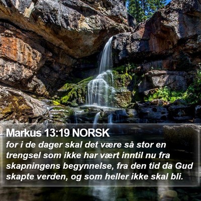 Markus 13:19 NORSK Bible Verse Image