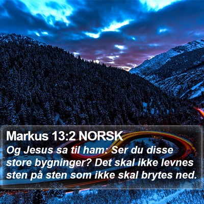 Markus 13:2 NORSK Bible Verse Image