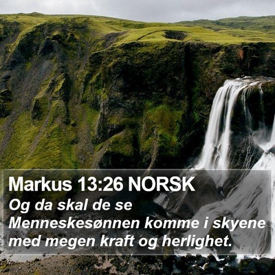 Markus 13:26 NORSK Bible Verse Image