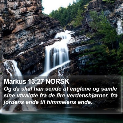 Markus 13:27 NORSK Bible Verse Image