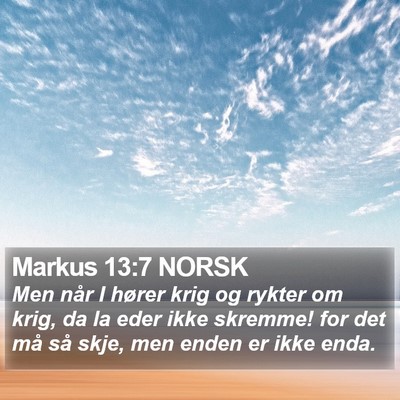 Markus 13:7 NORSK Bible Verse Image