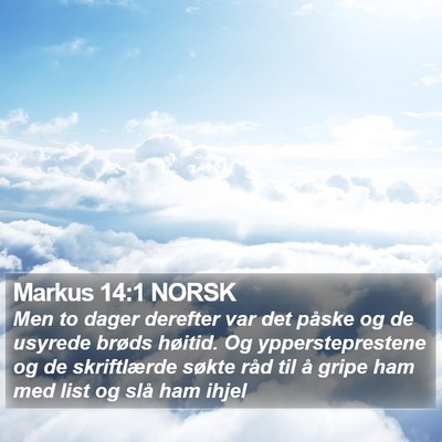 Markus 14:1 NORSK Bible Verse Image