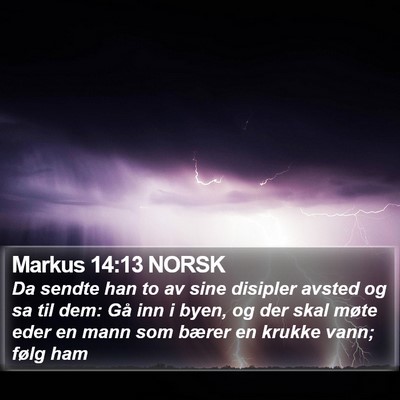 Markus 14:13 NORSK Bible Verse Image