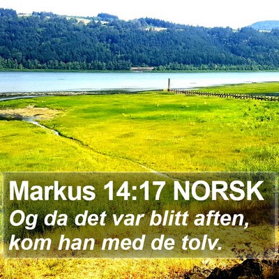 Markus 14:17 NORSK Bible Verse Image
