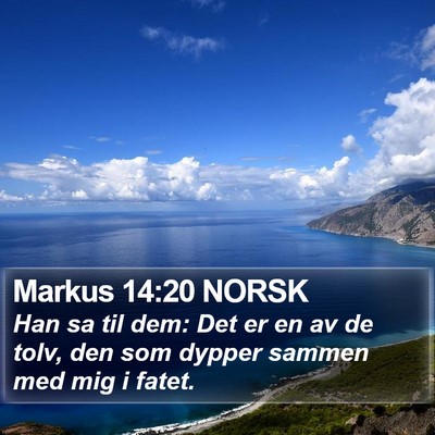 Markus 14:20 NORSK Bible Verse Image