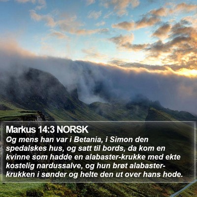 Markus 14:3 NORSK Bible Verse Image