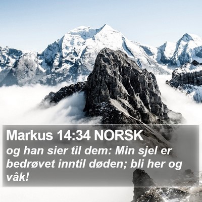 Markus 14:34 NORSK Bible Verse Image