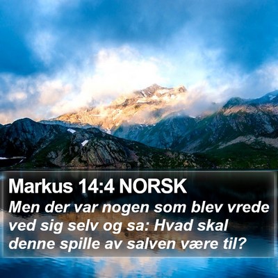 Markus 14:4 NORSK Bible Verse Image