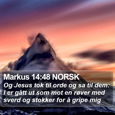 Markus 14:48 NORSK Bible Verse Image