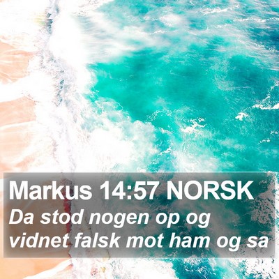 Markus 14:57 NORSK Bible Verse Image