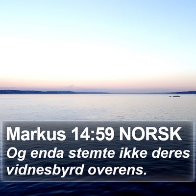 Markus 14:59 NORSK Bible Verse Image