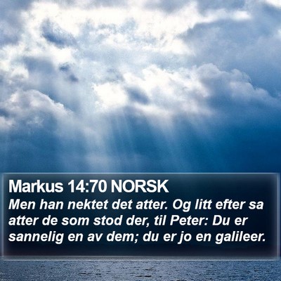 Markus 14:70 NORSK Bible Verse Image