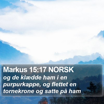 Markus 15:17 NORSK Bible Verse Image