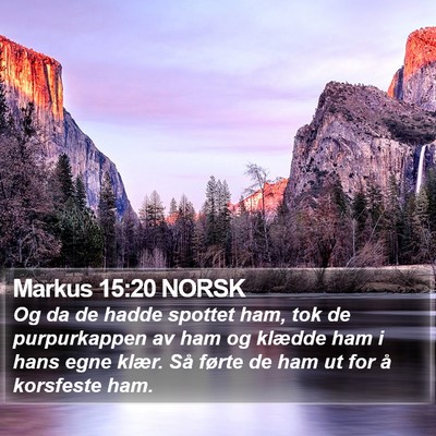 Markus 15:20 NORSK Bible Verse Image