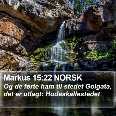 Markus 15:22 NORSK Bible Verse Image