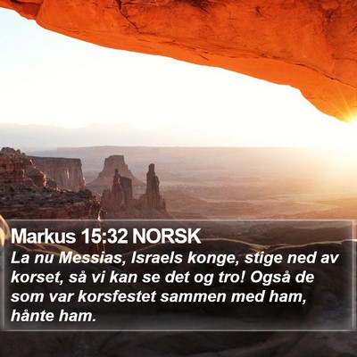 Markus 15:32 NORSK Bible Verse Image