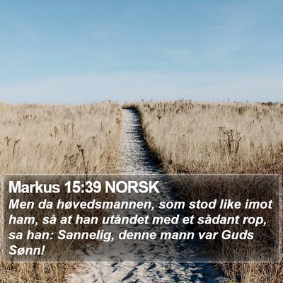Markus 15:39 NORSK Bible Verse Image