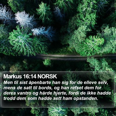 Markus 16:14 NORSK Bible Verse Image