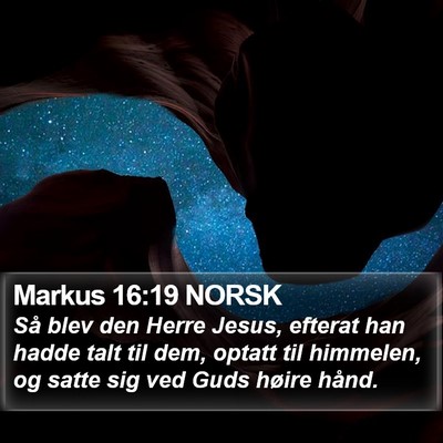 Markus 16:19 NORSK Bible Verse Image