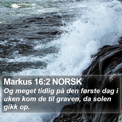 Markus 16:2 NORSK Bible Verse Image