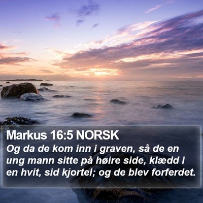 Markus 16:5 NORSK Bible Verse Image