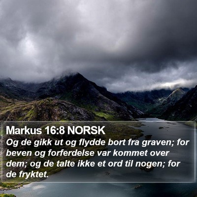 Markus 16:8 NORSK Bible Verse Image