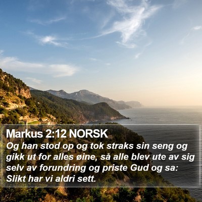 Markus 2:12 NORSK Bible Verse Image
